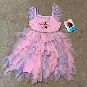 NWT 2T Afro Unicron Pink layered tuto dress